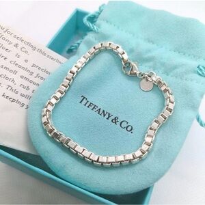 Tiffany & Co. Sterling Silver Box Chain Bracelet